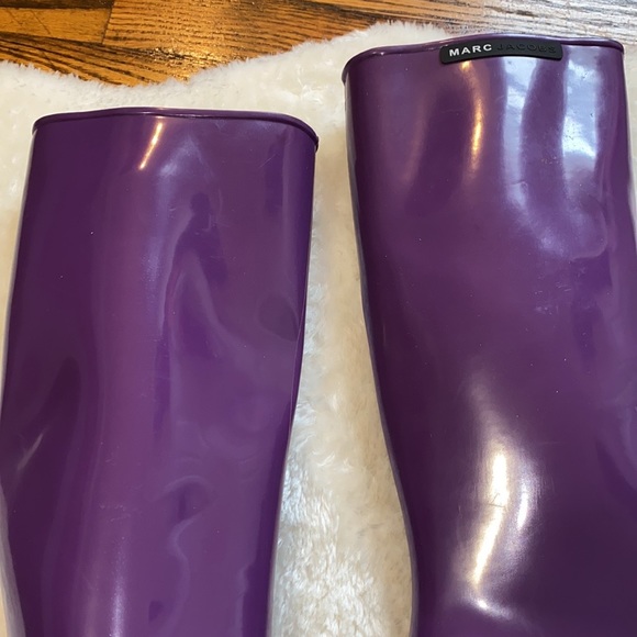 Marc Jacobs Purple High Heel Rain Boots Sz 9 - Picture 13 of 15